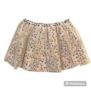 Epic Threads Tulle Tutu Skirt, all over triangles & hearts prints, Size 6 Girls